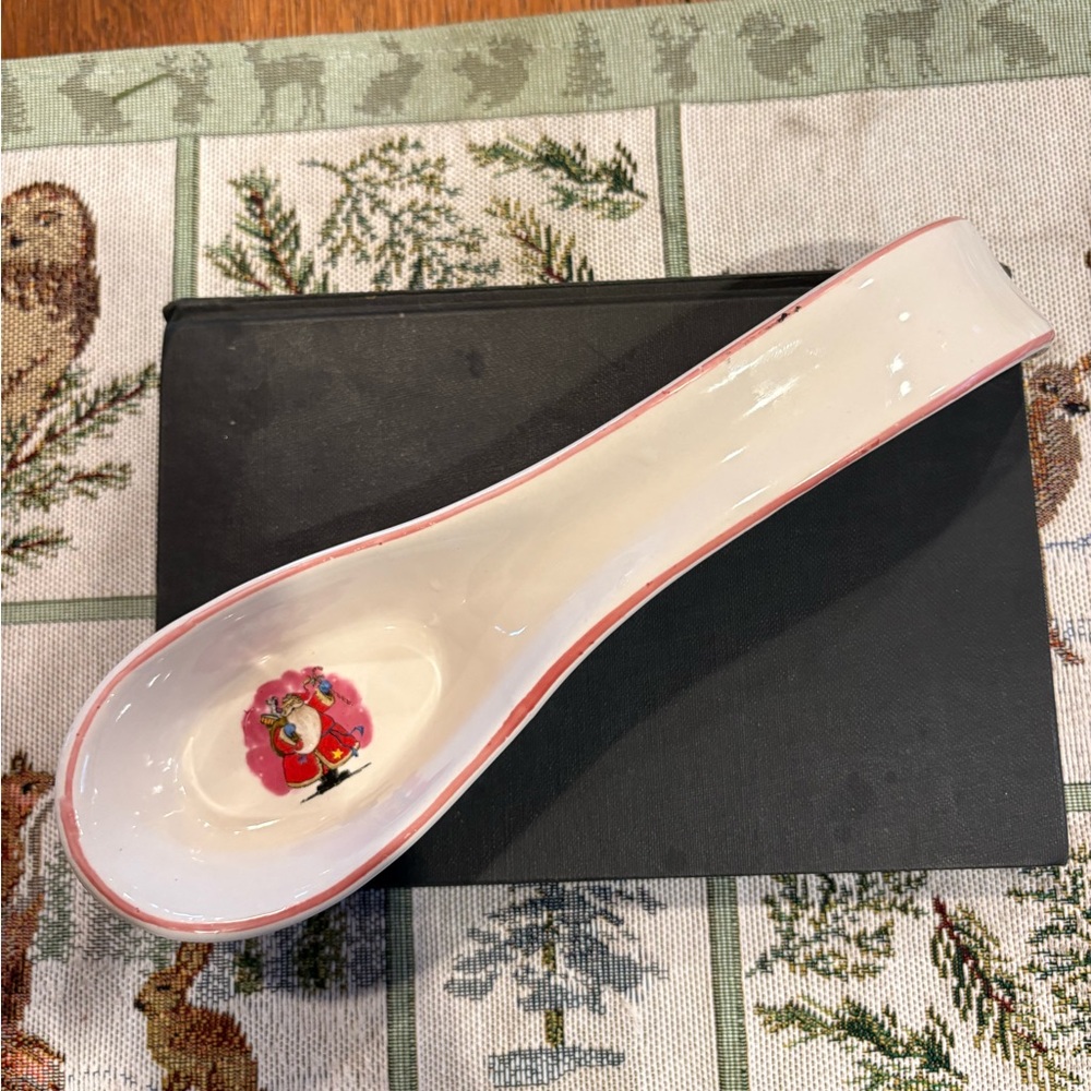 Royal Seasons RN2 Christmas Santa Claus ceramic spoon rest discontinued piece